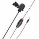 HAMA SMART LAVALIER CSÍPTETHETŐ MIKROFON, FEKETE