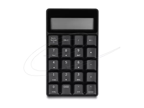 DELOCK 2IN1 VEZETÉK NÉLKÜLI NUMERIKUS BILLENTYŰZET, FEKETE