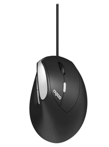 RAPOO EV200 ERGONOMIC OPTICAL EGÉR, BLACK