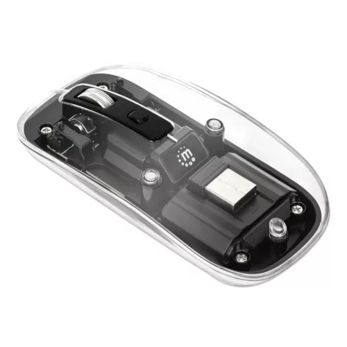 MANHATTAN RECHARGEABLE WIRELESS USB EGÉR, TRANSPARENT/BLACK