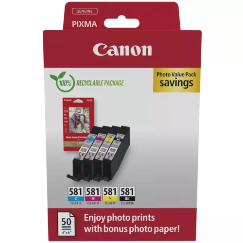 CANON CLI-581 MULTI + FOTOPAPÍR TINTAPATRON (2106C006)