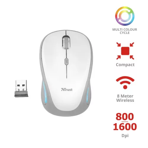 TRUST YVI FX WIRELESS EGÉR, WHITE