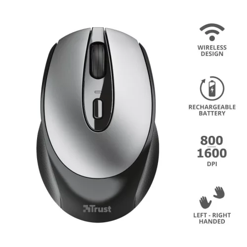 TRUST ZAYA RECHARGEABLE WIRELESS EGÉR, BLACK