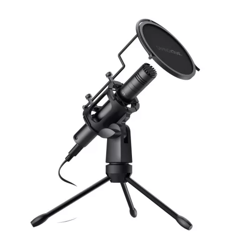 TRUST GXT 241 VELICA ASZTALI STREAMING MIKROFON, FEKETE