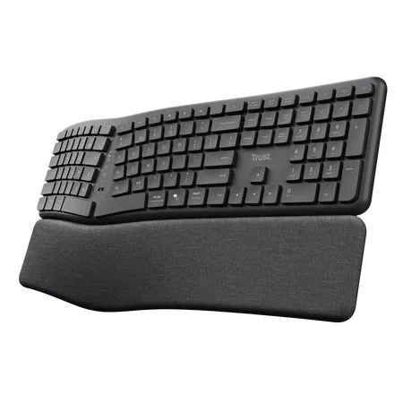 TRUST KEYRA ERGONOMIC MULTIDEVICE WIRELESS BILLENTYŰZET FEKETE, US