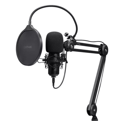 TRUST GXT 270 EMITA II STREAMING MIKROFON STÚDIÓKARRAL, FEKETE