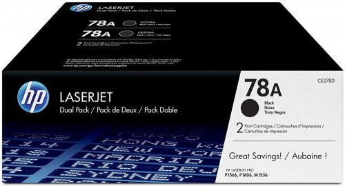 HP CE278AD NO.78AD (2X2,1K) FEKETE EREDETI DUPLAPACK (CE278AD)