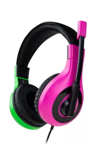 NACON SZTEREÓ GAMER HEADSET/FEJHALLGATÓ NINTENDO SWITCH-HEZ, SPLATOON GREEN/PINK