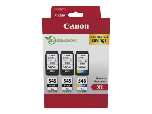 CANON PG-545XL(2DB)/CL-546XL FEKETE/SZÍNES (2X15ML+13ML) EREDETI MULTIPACK (8286B013)
