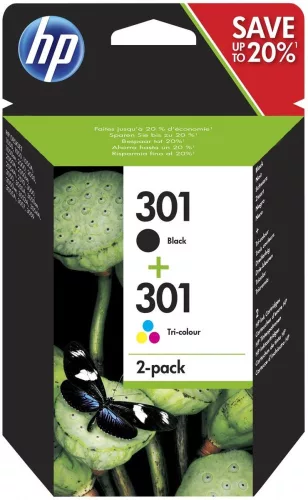 HP N9J72AE NO.301 FEKETE/SZÍNES CH561AE+CH562AE (2X3ML) EREDETI MULTIPACK (N9J72AE)