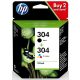HP 3JB05AE NO.304 FEKETE/SZÍNES N9K06AE+N9K05AE (2X2ML) EREDETI MULTIPACK (3JB05AE)