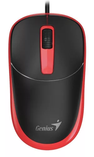 GENIUS DX-123 VEZETÉKES EGÉR, BLACK/RED