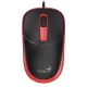 GENIUS DX-123 VEZETÉKES EGÉR, BLACK/RED