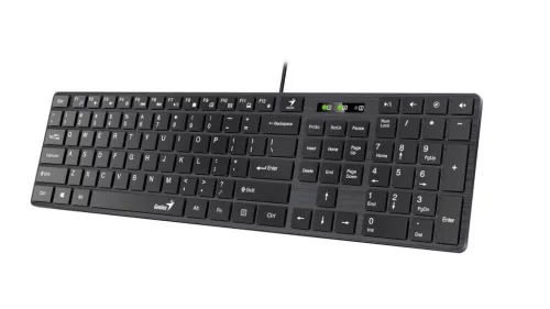 GENIUS SLIMSTAR 126 BILLENTYŰZET FEKETE, HU