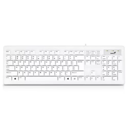 GENIUS SLIMSTAR 126 BILLENTYŰZET FEHÉR, HU