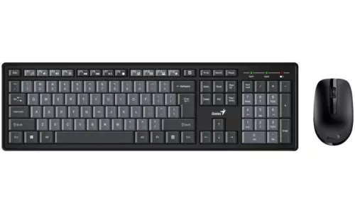 GENIUS SMART KM-8200 DUAL COLOR WIRELESS COMBO BILLENTYŰZET + EGÉR FEKETE-GREY, HU