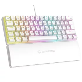   RAMPAGE PLOWER K60 MECHANIKUS GAMING BILLENTYŰZET FEHÉR, US