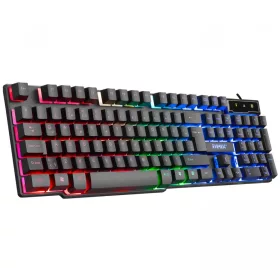 EVEREST KB-188 BOREALIS RAINBOW RGB BILLENTYŰZET FEKETE, HU