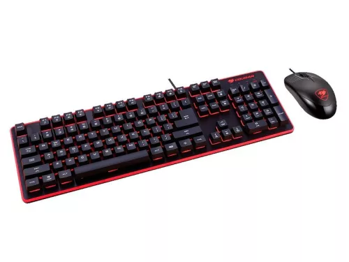 COUGAR DEATHFIRE GAMING BILLENTYŰZET + EGÉR, FEKETE, HU