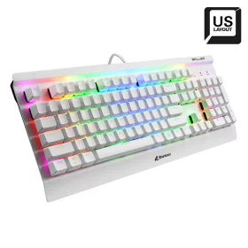   SHARKOON SKILLER SGK3 MECHANIKUS GAMING RGB BILLENTYŰZET FEHÉR, US