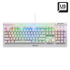 SHARKOON SKILLER SGK3 MECHANIKUS GAMING RGB BILLENTYŰZET FEHÉR, US