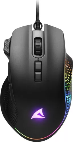 SHARKOON SHARK FORCE 3 RGB EGÉR, BLACK