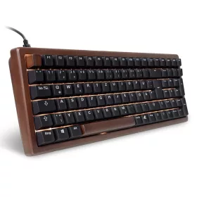   SHARKOON SKILLER SGK50 S2 WOOD PBT GAMING BILLENTYŰZET BROWN/FEKETE, UK