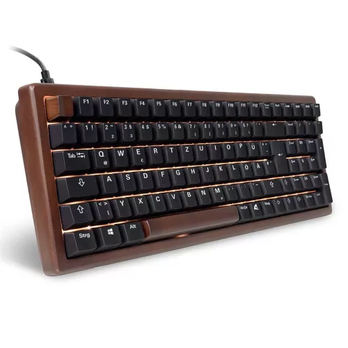 SHARKOON SKILLER SGK50 S2 WOOD PBT GAMING BILLENTYŰZET BROWN/FEKETE, UK
