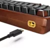 SHARKOON SKILLER SGK50 S2 WOOD PBT GAMING BILLENTYŰZET BROWN/FEKETE, UK