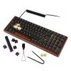SHARKOON SKILLER SGK50 S2 WOOD PBT GAMING BILLENTYŰZET BROWN/FEKETE, US