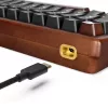 SHARKOON SKILLER SGK50 S3 WOOD PBT GAMING BILLENTYŰZET BROWN/FEKETE, UK