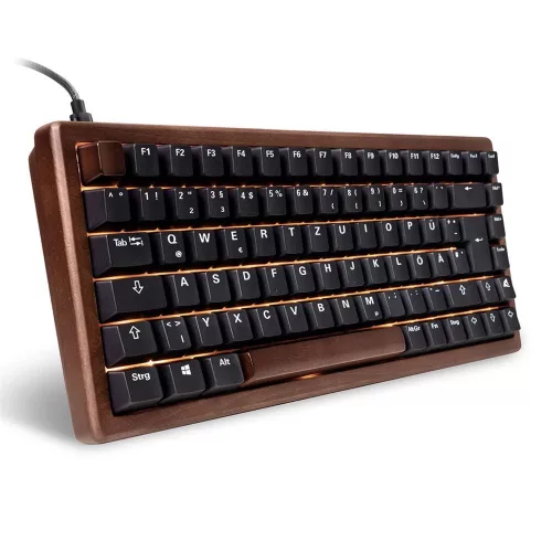 SHARKOON SKILLER SGK50 S3 WOOD PBT GAMING BILLENTYŰZET BROWN/FEKETE, US