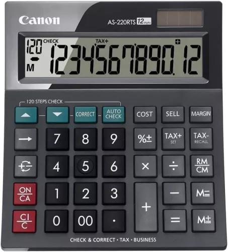 CANON AS-220RTS ASZTALI SZÁMOLÓGÉP, FEKETE