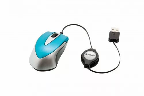 VERBATIM GO MINI OPTICAL TRAVEL EGÉR, CARIBBEAN BLUE