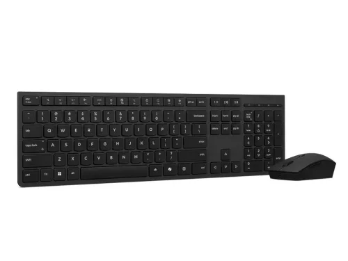 LENOVO PROFESSIONAL WIRELESS RECHARGEABLE COMBO BILLENTYŰZET + EGÉR, FEKETE, HU