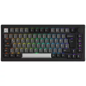   AKKO 5075B PLUS V3 SILVER PRO MECHANICAL BILLENTYŰZET FEKETE, UK