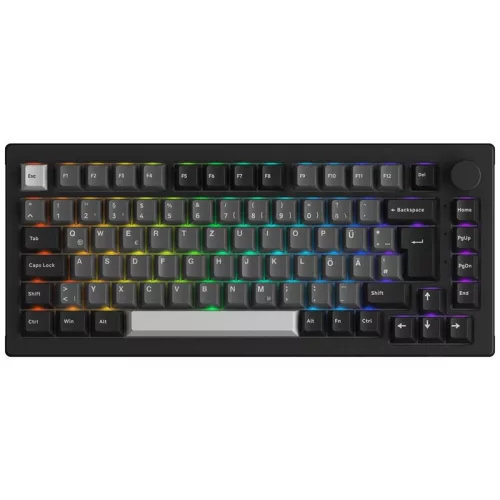 AKKO 5075B PLUS V3 SILVER PRO MECHANICAL BILLENTYŰZET FEKETE, UK