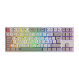  AKKO 5087B PLUS 9009 RETRO CS WINE RED RGB BILLENTYŰZET FEHÉR, UK