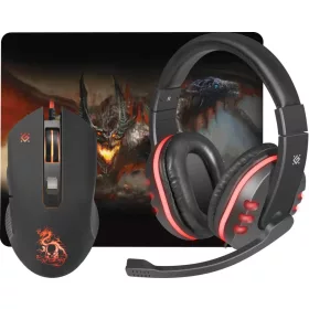 DEFENDER DEVOURER MHP 006 GAMER EGÉR, KIT BLACK/RED