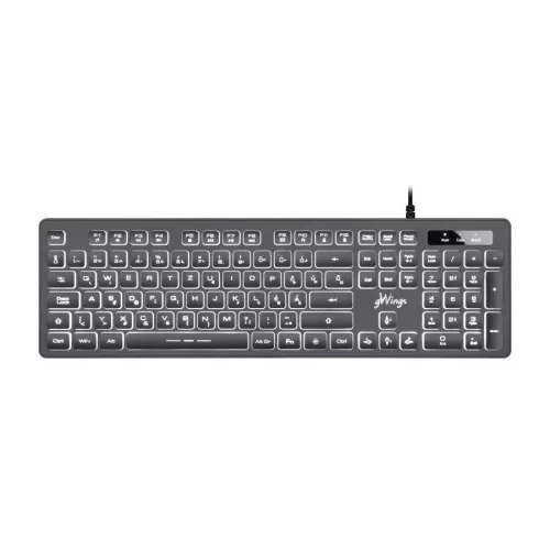 GWINGS 470KB BILLENTYŰZET FEKETE, HU