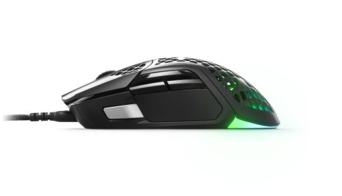 STEELSERIES AEROX 5, VEZETÉKES, GAMER EGÉR, FEKETE (62401)