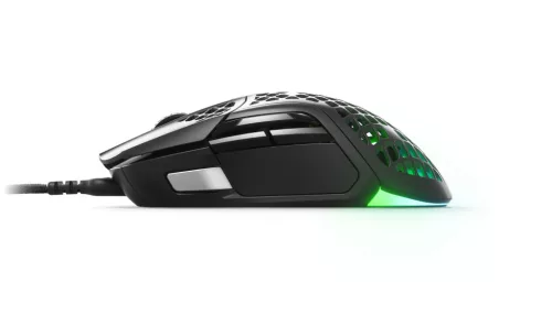 STEELSERIES AEROX 5, VEZETÉKES, GAMER EGÉR, FEKETE (62401)