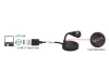 DELOCK 65868 USB-S ASZTALI MIKROFON NÉMÍTÓ GOMBBAL, FEKETE