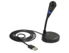 DELOCK 65868 USB-S ASZTALI MIKROFON NÉMÍTÓ GOMBBAL, FEKETE