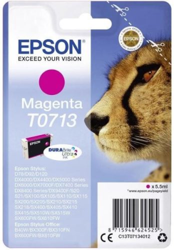 EPSON T0713 (C13T07134012) (5,5ML) MAGENTA EREDETI TINTAPATRON LEJÁRT