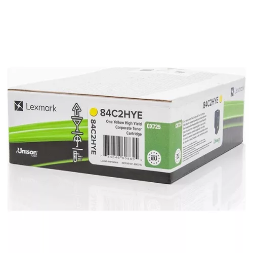 LEXMARK CX725 (12K) SÁRGA EREDETI TONER (84C2HYE)
