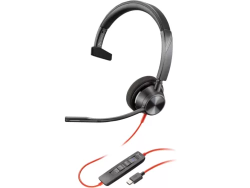 POLY PLANTRONICS BLACKWIRE C3310 USB-C/A HEADSET/FEJHALLGATÓ, FEKETE