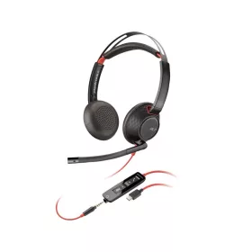   POLY PLANTRONICS BLACKWIRE 5220 USB-C/USB-A HEADSET/FEJHALLGATÓ, FEKETE