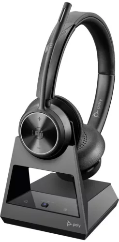 POLY PLANTRONICS SAVI 7320 SZTEREÓ MS TEAMS VEZETÉKNÉLKÜLI DECT 1880-1900MHZ HEADSET/FEJHALLGATÓ, FEKETE