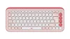 LOGITECH POP ICON WIRELESS BILLENTYŰZET ROSE/OFF FEHÉR, US